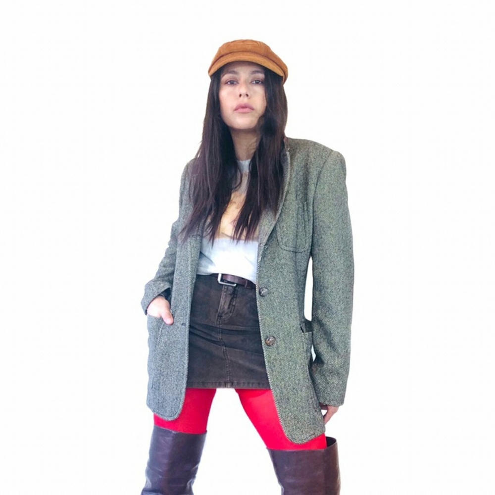 (SOLD) Vtg Ralph Lauren elbow patch wool coat - Picture 2 of 5